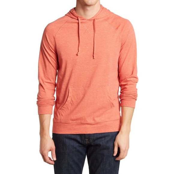 Abound Other - Abound Knit Pullover Hoodie Men's Large Red Orange Poinciana Heather Long Sleeve